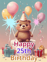 Happy Birthday Age 25 GIF, 25th Birthday GIF