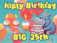 Happy Birthday Age 25 GIF, 25th Birthday GIF