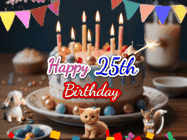 Happy Birthday Age 25 GIF, 25th Birthday GIF