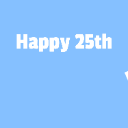 Happy Birthday Age 25 GIF, 25th Birthday GIF: A silly animated Happy Birthday GIF with a smiling emoji rolling into scene and leaving behind a birthday cake.