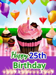 Happy Birthday Age 25 GIF, 25th Birthday GIF