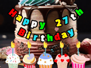 Happy Birthday Age 27 GIF, 27th Birthday GIF