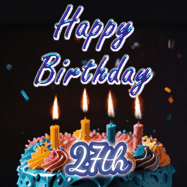 Happy Birthday Age 27 GIF, 27th Birthday GIF