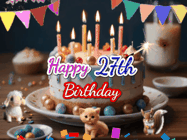 Happy Birthday Age 27 GIF, 27th Birthday GIF
