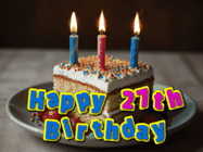 Happy Birthday Age 27 GIF, 27th Birthday GIF