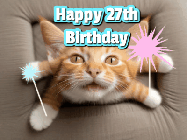 Happy Birthday Age 27 GIF, 27th Birthday GIF