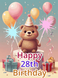 Happy Birthday Age 28 GIF, 28th Birthday GIF