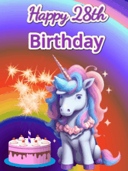 Happy Birthday Age 28 GIF, 28th Birthday GIF
