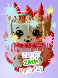 Happy Birthday Age 28 GIF, 28th Birthday GIF