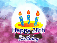 Happy Birthday Age 28 GIF, 28th Birthday GIF