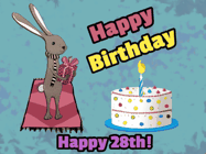 Happy Birthday Age 28 GIF, 28th Birthday GIF