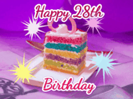 Happy Birthday Age 28 GIF, 28th Birthday GIF