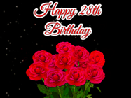 Happy Birthday Age 28 GIF, 28th Birthday GIF