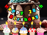 Happy Birthday Age 28 GIF, 28th Birthday GIF