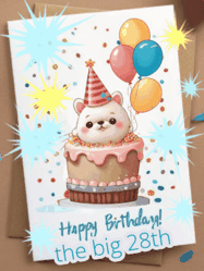 Happy Birthday Age 28 GIF, 28th Birthday GIF