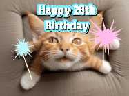 Happy Birthday Age 28 GIF, 28th Birthday GIF