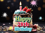 Happy Birthday Age 28 GIF, 28th Birthday GIF