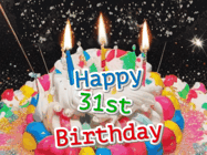 Happy Birthday Age 31 GIF, 31st Birthday GIF