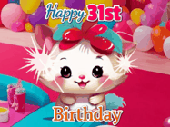 Happy Birthday Age 31 GIF, 31st Birthday GIF