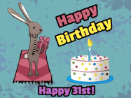 Happy Birthday Age 31 GIF, 31st Birthday GIF