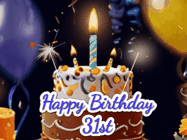 Happy Birthday Age 31 GIF, 31st Birthday GIF