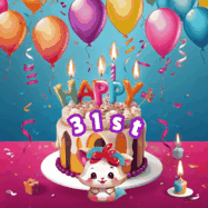 Happy Birthday Age 31 GIF, 31st Birthday GIF