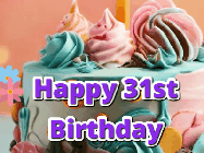Happy Birthday Age 31 GIF, 31st Birthday GIF