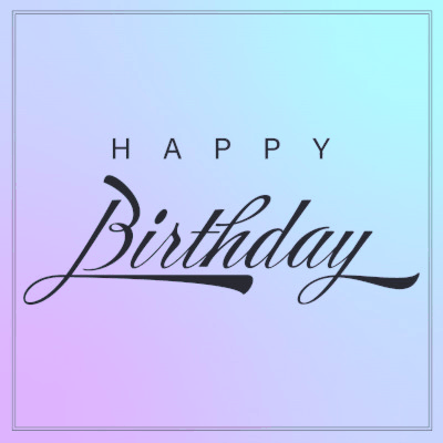 A sleek and minimalist GIF with clean lines and subtle animations, ideal for a refined birthday wish.