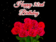 Happy Birthday Age 32 GIF, 32nd Birthday GIF