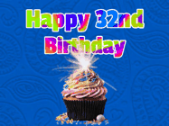 Happy Birthday Age 32 GIF, 32nd Birthday GIF