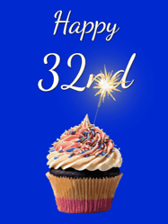 Happy Birthday Age 32 GIF, 32nd Birthday GIF