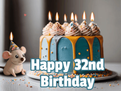 A versatile GIF with balanced animations and a cheerful tone, suitable for any birthday celebration.