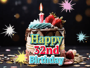 Happy Birthday Age 32 GIF, 32nd Birthday GIF