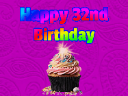 Happy Birthday Age 32 GIF, 32nd Birthday GIF