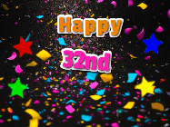 Happy Birthday Age 32 GIF, 32nd Birthday GIF