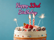 Happy Birthday Age 33 GIF, 33rd Birthday GIF