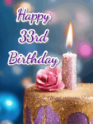 Happy Birthday Age 33 GIF, 33rd Birthday GIF