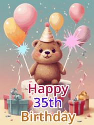Happy Birthday Age 35 GIF, 35th Birthday GIF