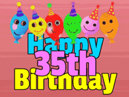Happy Birthday Age 35 GIF, 35th Birthday GIF