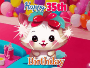 Happy Birthday Age 35 GIF, 35th Birthday GIF