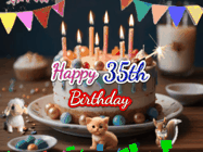 Happy Birthday Age 35 GIF, 35th Birthday GIF