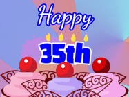 Happy Birthday Age 35 GIF, 35th Birthday GIF
