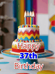 Happy Birthday Age 37 GIF, 37th Birthday GIF