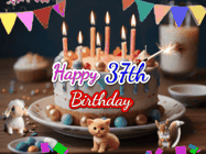 Happy Birthday Age 37 GIF, 37th Birthday GIF