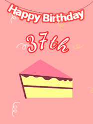Happy Birthday Age 37 GIF, 37th Birthday GIF