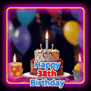 Happy Birthday Age 38 GIF, 38th Birthday GIF