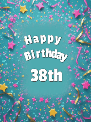 Happy Birthday Age 38 GIF, 38th Birthday GIF