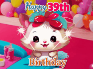 Happy Birthday Age 39 GIF, 39th Birthday GIF