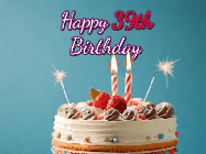 Happy Birthday Age 39 GIF, 39th Birthday GIF
