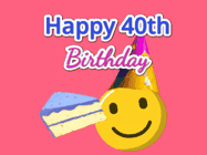 Happy Birthday Age 40 GIF, 40th Birthday GIF